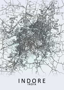 Indore India City Map