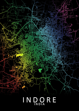 Indore India City Map