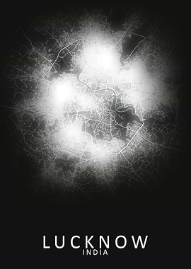 Lucknow India City Map