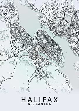 Halifax NS Canada City Map