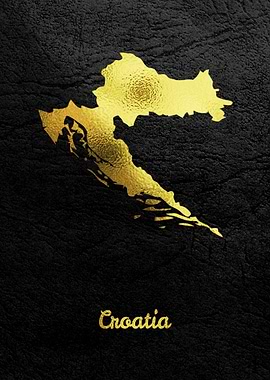 Golden Map Art Croatia