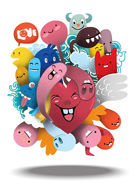 Cute Monsters group Set