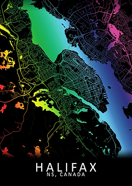 Halifax NS Canada City Map