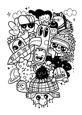 A group of crazy monster