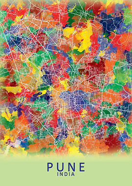Pune India City Map