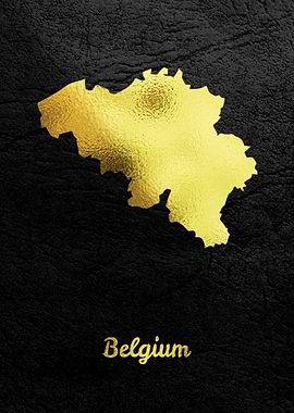 Golden Map Art Belgium