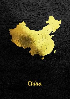 Golden Map Art China