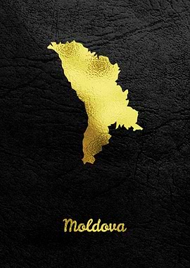 Golden Map Art Moldova
