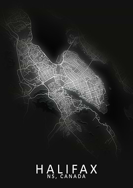 Halifax NS Canada City Map