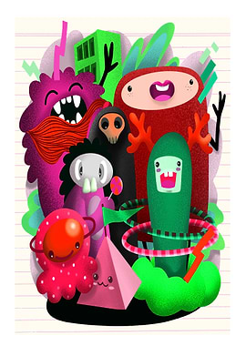 Cute Monsters group Set