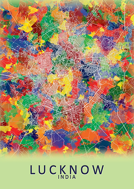 Lucknow India City Map