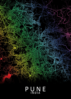 Pune India City Map
