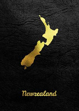 Golden Map Art New Zealand