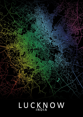 Lucknow India City Map