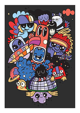 A group of crazy monster