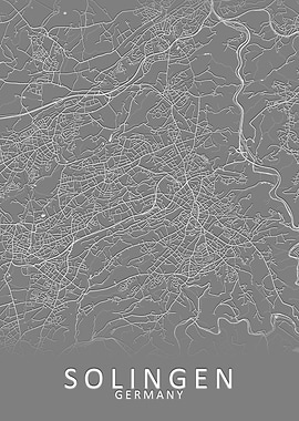 Solingen Germany City Map