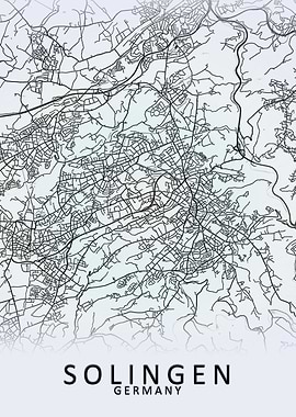 Solingen Germany City Map