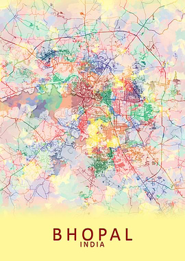Bhopal India City Map