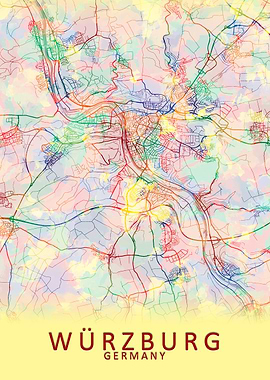 Wurzburg Germany City Map