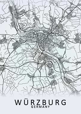 Wurzburg Germany City Map