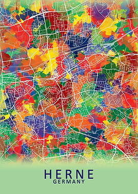 Herne Germany City Map