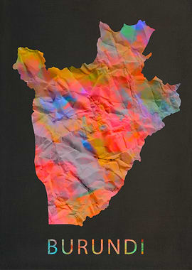 Burundi Tie Dye Map