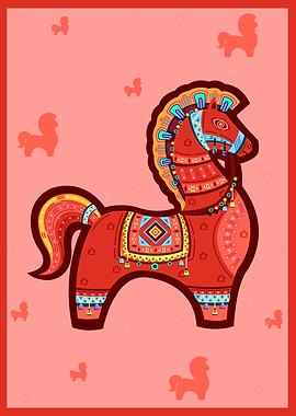 Organized clay HORSE