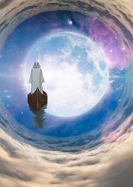 Figure in white robe