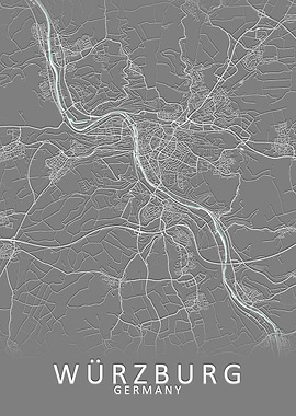 Wurzburg Germany City Map