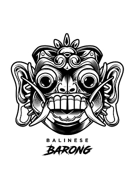 Balinese Barong Vector Art