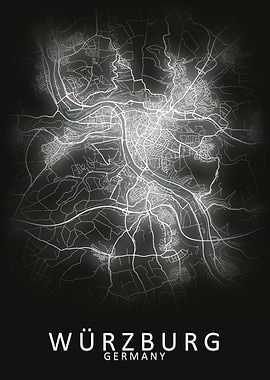 Wurzburg Germany City Map