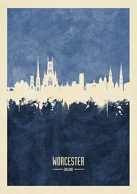 Worcester England Skyline