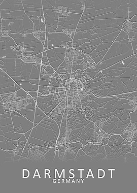 Darmstadt Germany City Map