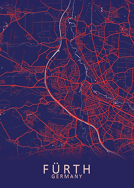 Furth Germany City Map