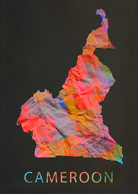 Cameroon Tie Dye Map