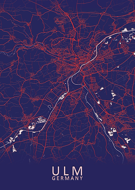 Ulm Germany City Map