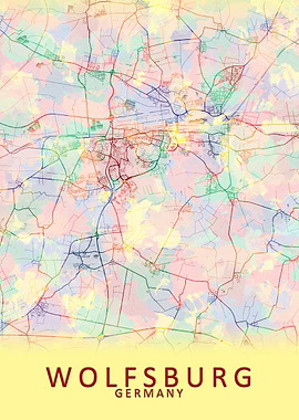 Wolfsburg Germany City Map