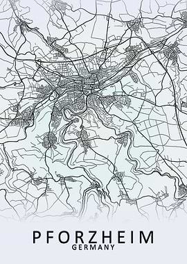Pforzheim Germany City Map
