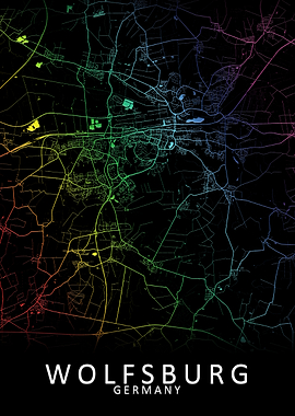 Wolfsburg Germany City Map