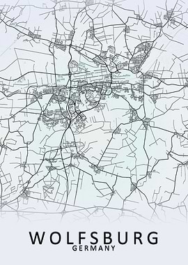 Wolfsburg Germany City Map
