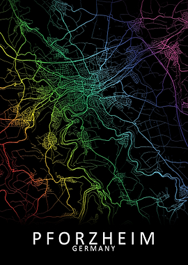 Pforzheim Germany City Map