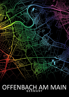 Offenbach Germany City Map