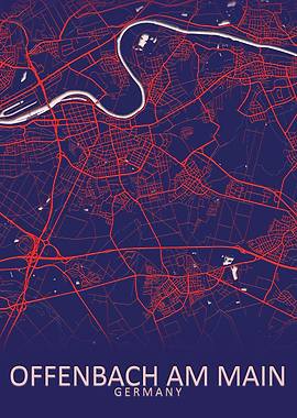 Offenbach Germany City Map