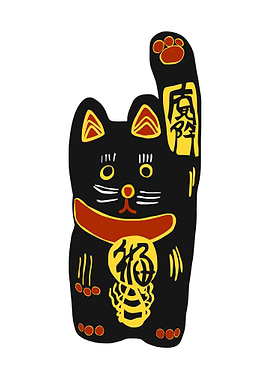 Black lucky cat manekineko