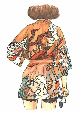 The lady in kimono