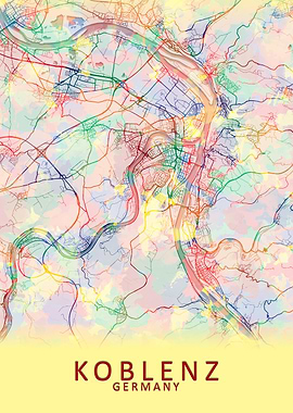 Koblenz Germany City Map