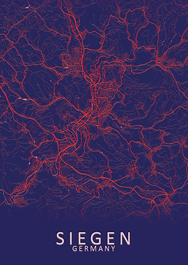 Siegen Germany City Map