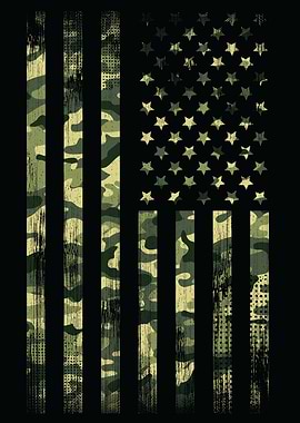 Vertical Camo Flag