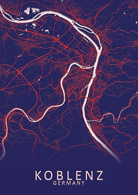 Koblenz Germany City Map