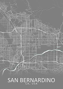San Bernardino CA USA Map